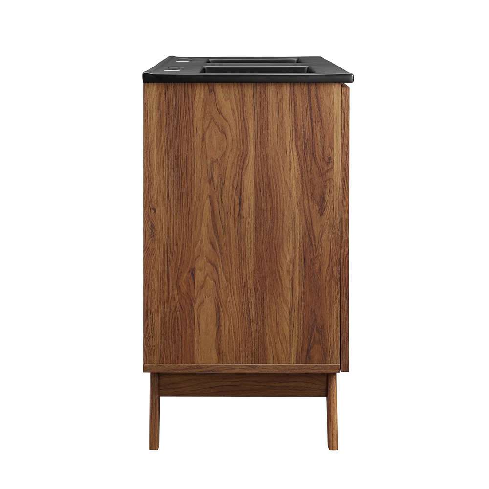 Modway - Soma 48in Double Sink Bathroom Vanity - EEI-6722-WAL-BLK veiw 3