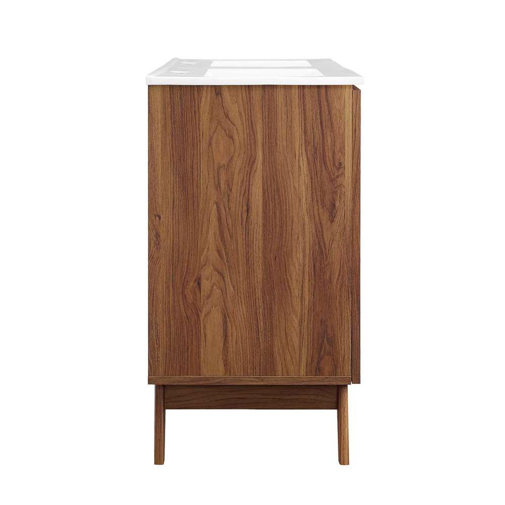 Modway - Soma 48in Double Sink Bathroom Vanity - EEI-6721-WAL-WHI veiw 3