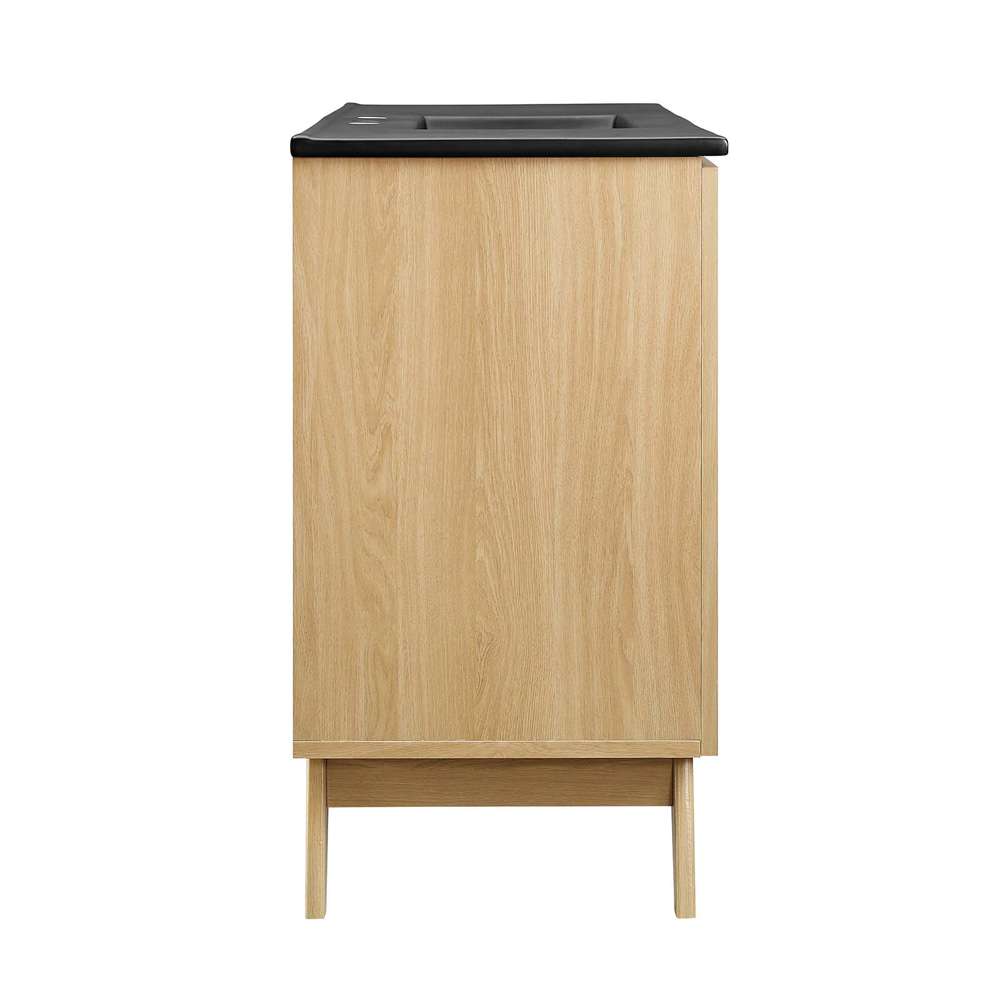 Modway - Soma 48in Single Sink Bathroom Vanity - EEI-6720-OAK-BLK veiw 3