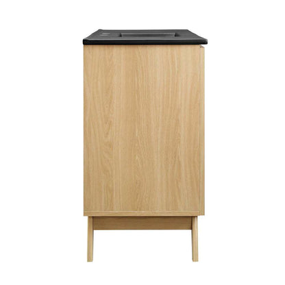 Modway - Soma 48in Single Sink Bathroom Vanity - EEI-6720-OAK-BLK veiw 3