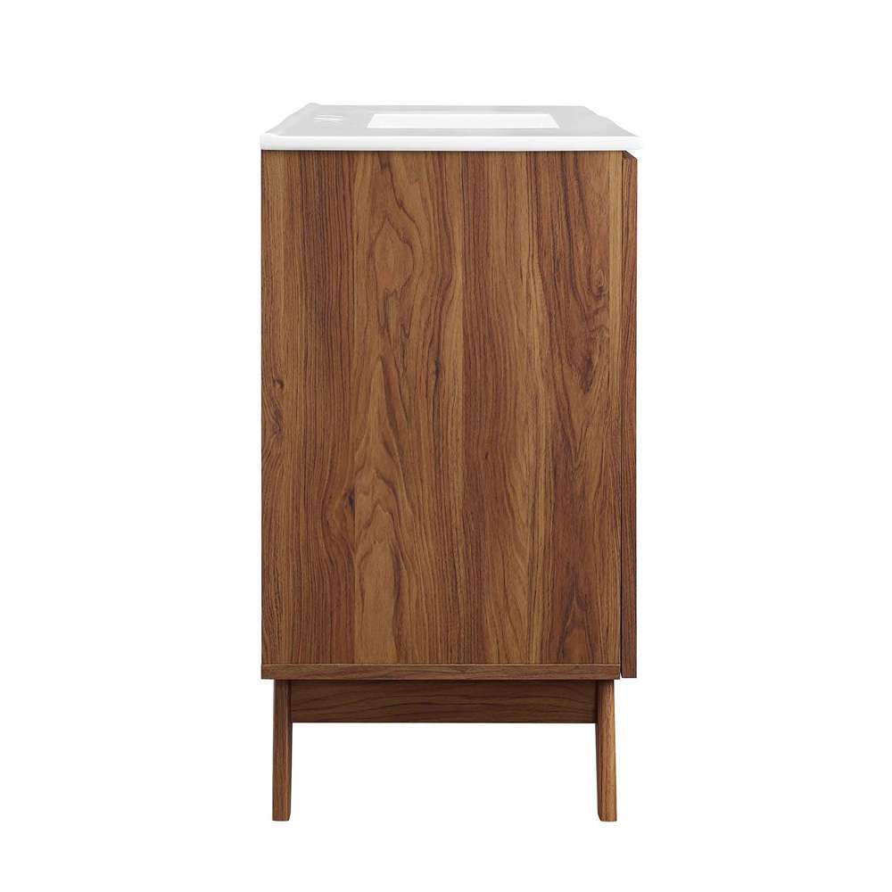Modway - Soma 48in Single Sink Bathroom Vanity - EEI-6719-WAL-WHI veiw 3