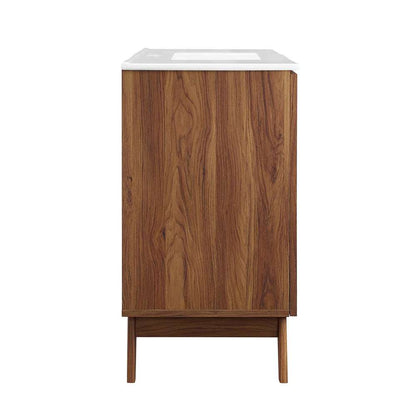 Modway - Soma 48in Single Sink Bathroom Vanity - EEI-6719-WAL-WHI veiw 3