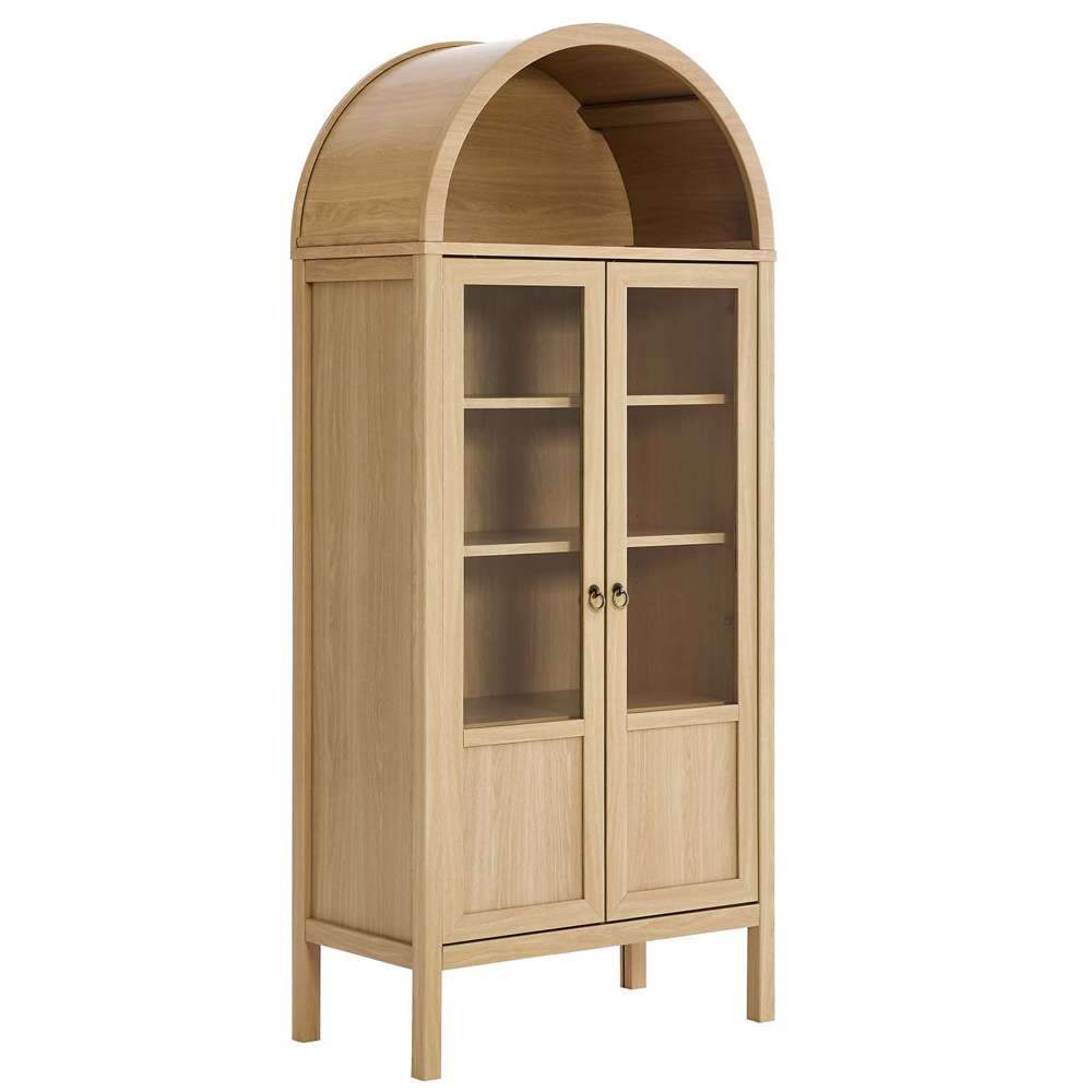 Modway - Tessa Tall Storage Display Cabinet - EEI-6638-OAK veiw 2