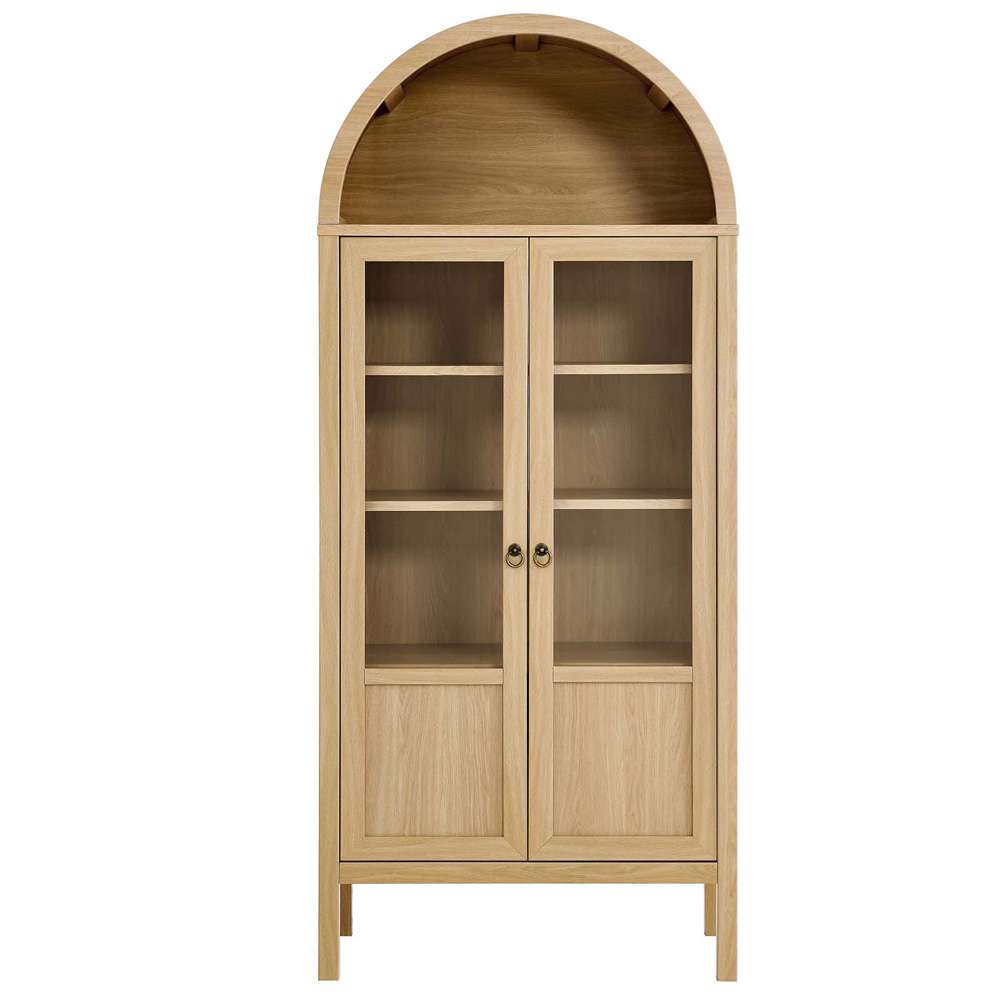 Modway - Tessa Tall Storage Display Cabinet - EEI-6638-OAK veiw 4