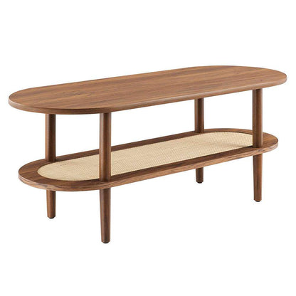 Modway - Torus Oval Coffee Table - EEI-6526-WAL veiw 1