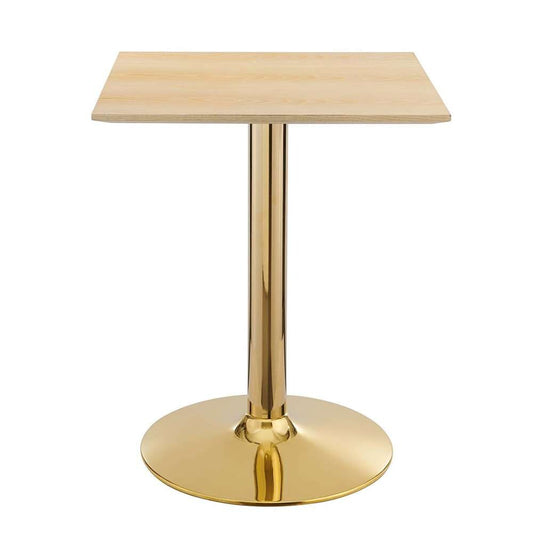 Modway - Verne 24in Square Dining Table - EEI-4741-GLD-NAT veiw 1