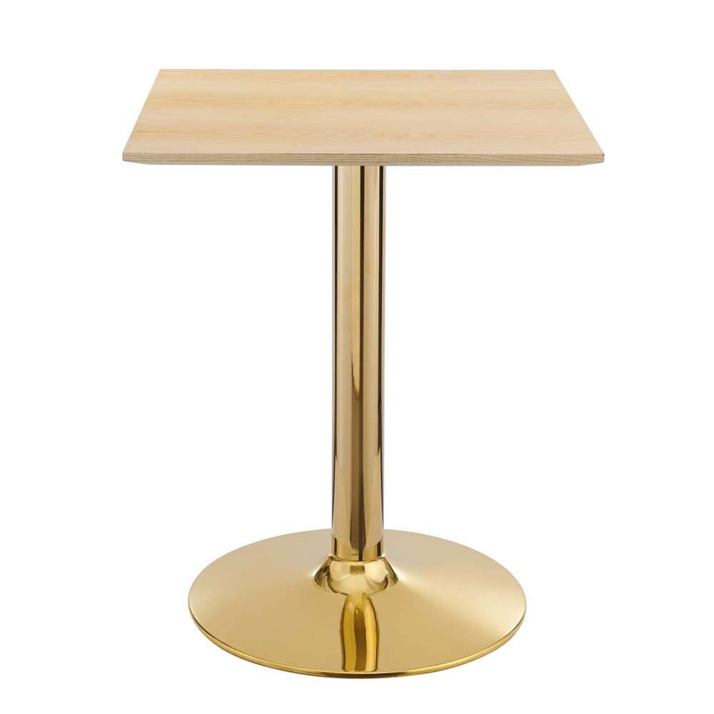Modway - Verne 24in Square Dining Table - EEI-4741-GLD-NAT veiw 2