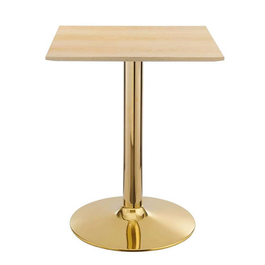 Modway - Verne 24in Square Dining Table - EEI-4741-GLD-NAT veiw 2