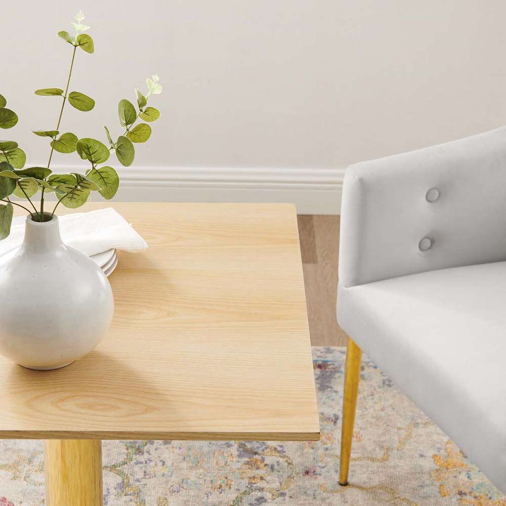 Modway - Verne 24in Square Dining Table - EEI-4741-GLD-NAT veiw 5