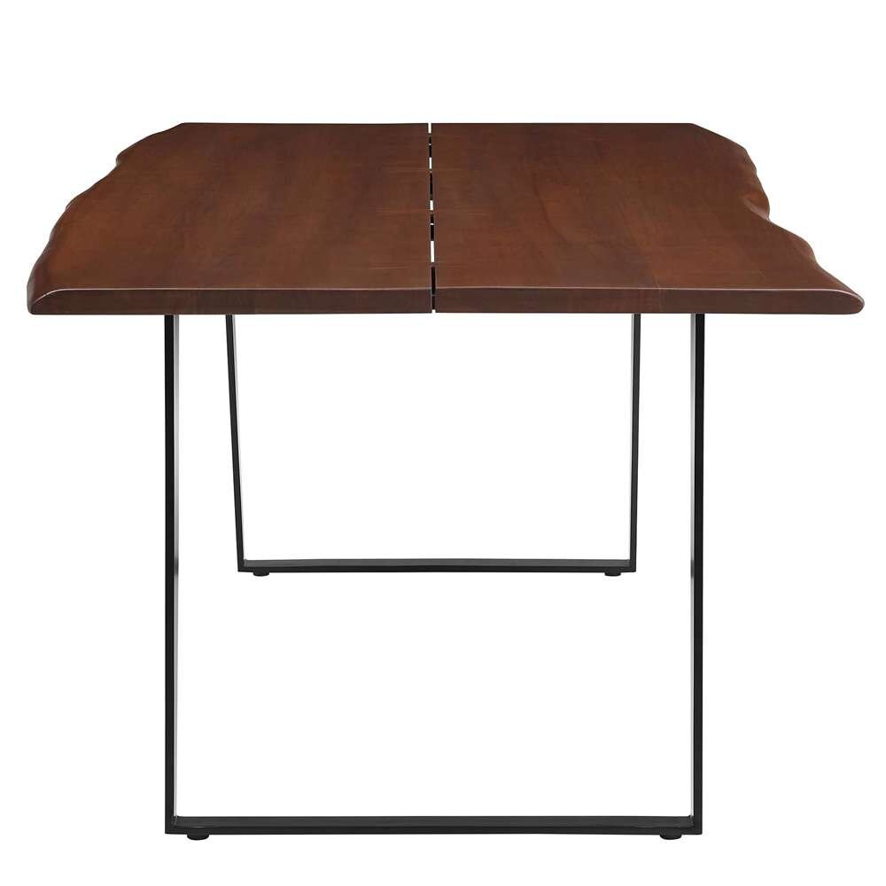 Modway - Viggo 74in Live Edge Acacia Wood Dining Table - EEI-6069-BLK-WAL veiw 3