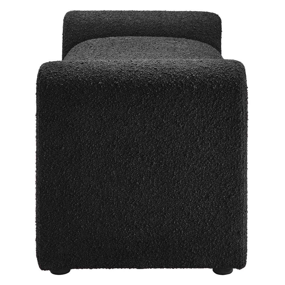Modway - Waverly Boucle Fabric Bench - EEI-6379-BLK veiw 3