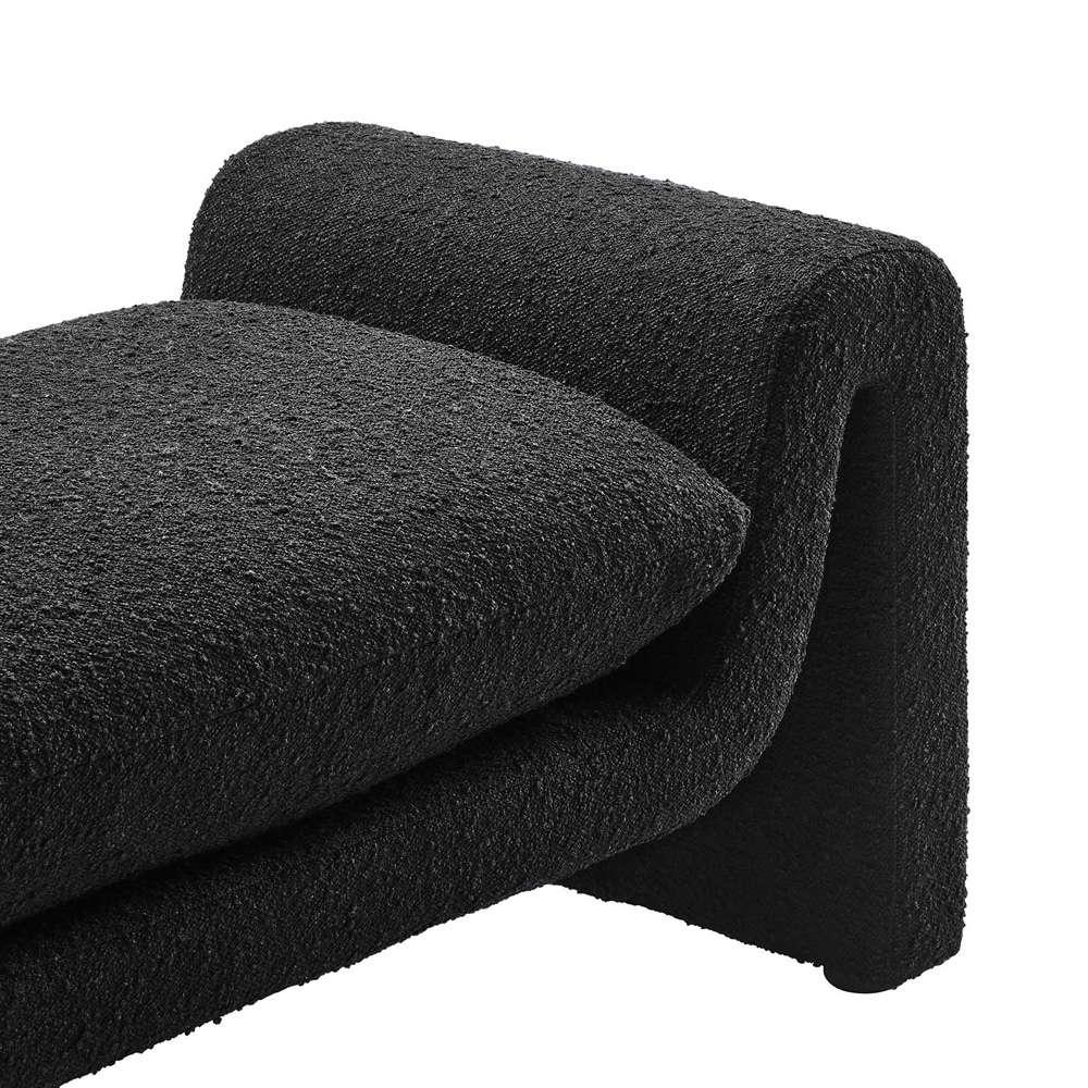 Modway - Waverly Boucle Fabric Bench - EEI-6379-BLK veiw 5