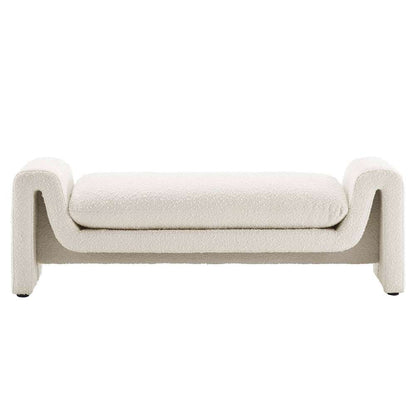 Modway - Waverly Boucle Fabric Bench - EEI-6379-IVO veiw 4