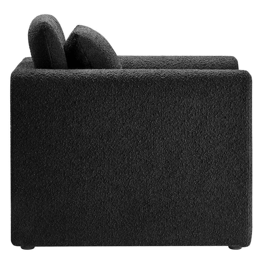 Modway - Waverly Boucle Upholstered Armchair - EEI-6575-BLK veiw 3