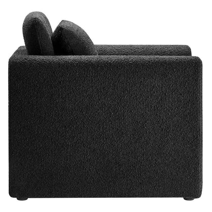 Modway - Waverly Boucle Upholstered Armchair - EEI-6575-BLK veiw 3