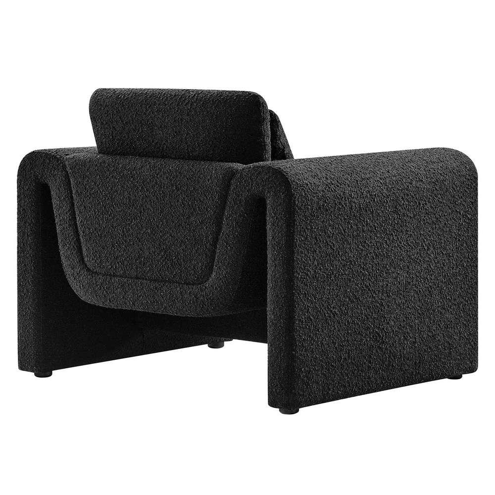 Modway - Waverly Boucle Upholstered Armchair - EEI-6575-BLK veiw 4