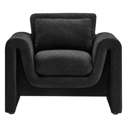 Modway - Waverly Boucle Upholstered Armchair - EEI-6575-BLK veiw 5