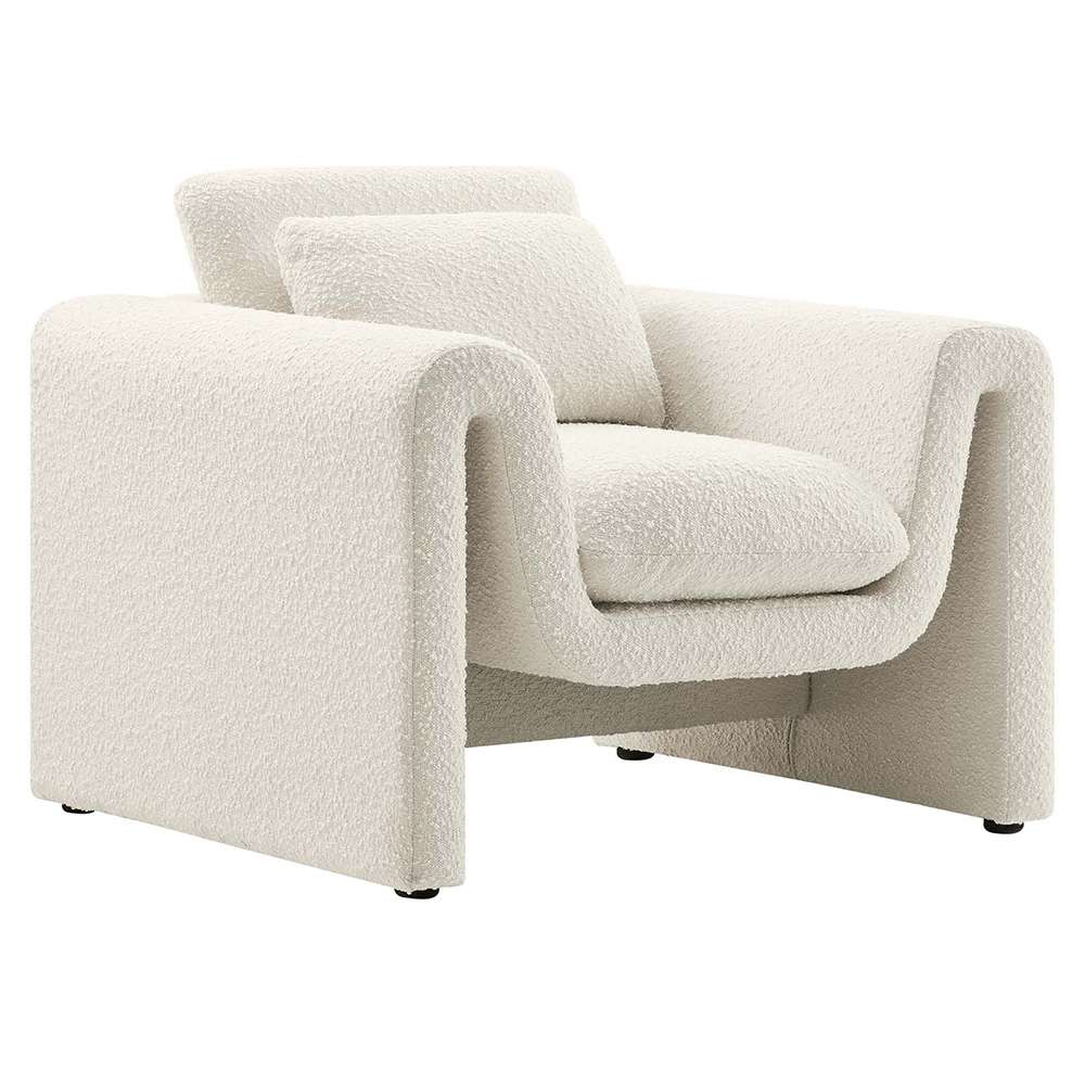Modway - Waverly Boucle Upholstered Armchair - EEI-6575-IVO veiw 1