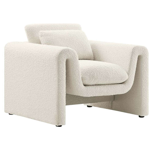 Modway - Waverly Boucle Upholstered Armchair - EEI-6575-IVO veiw 2