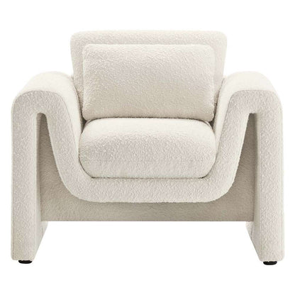 Modway - Waverly Boucle Upholstered Armchair - EEI-6575-IVO veiw 5