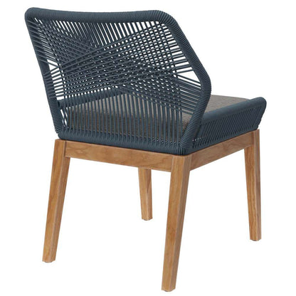 Modway - Wellspring Outdoor Patio Teak Wood Dining Chair - EEI-5747-BLU-GPH veiw 4