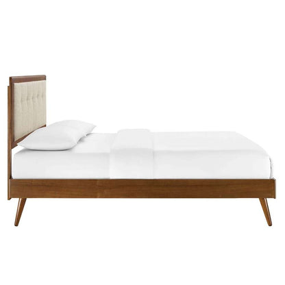 Modway - Willow Full Wood Platform Bed With Splayed Legs - MOD-6637-WAL-BEI veiw 4
