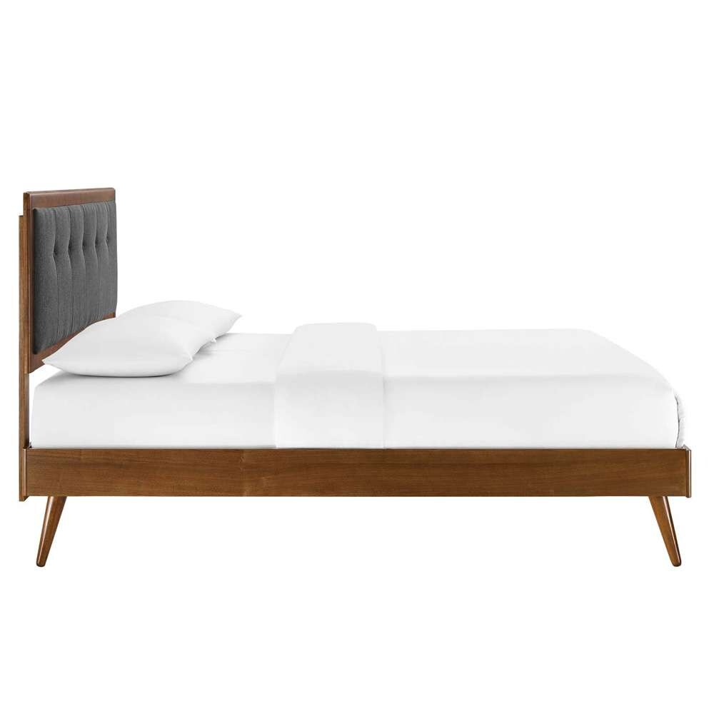 Modway - Willow Full Wood Platform Bed With Splayed Legs - MOD-6637-WAL-CHA veiw 4