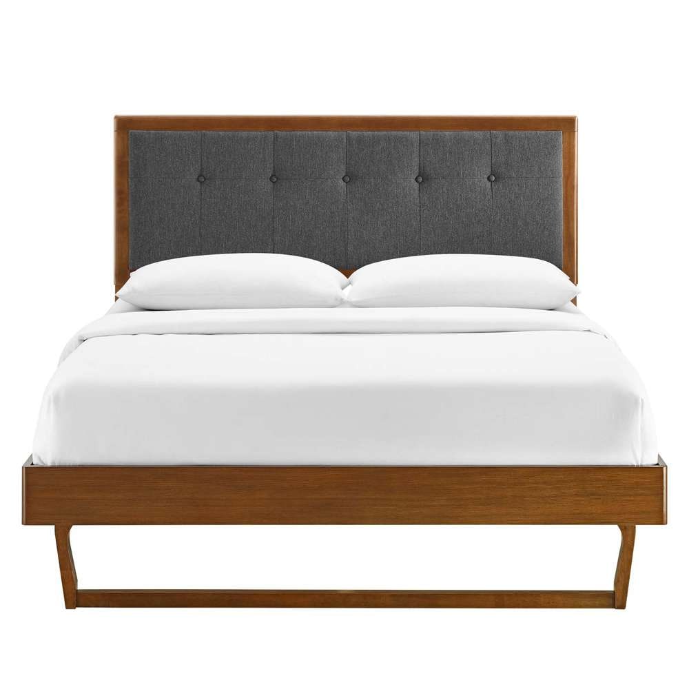 Modway - Willow Queen Wood Platform Bed With Angular Frame - MOD-6384-WAL-CHA veiw 5