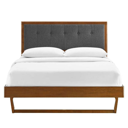 Modway - Willow Queen Wood Platform Bed With Angular Frame - MOD-6384-WAL-CHA veiw 5
