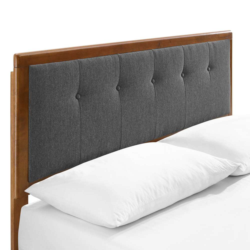 Modway - Willow Queen Wood Platform Bed With Angular Frame - MOD-6384-WAL-CHA veiw 6