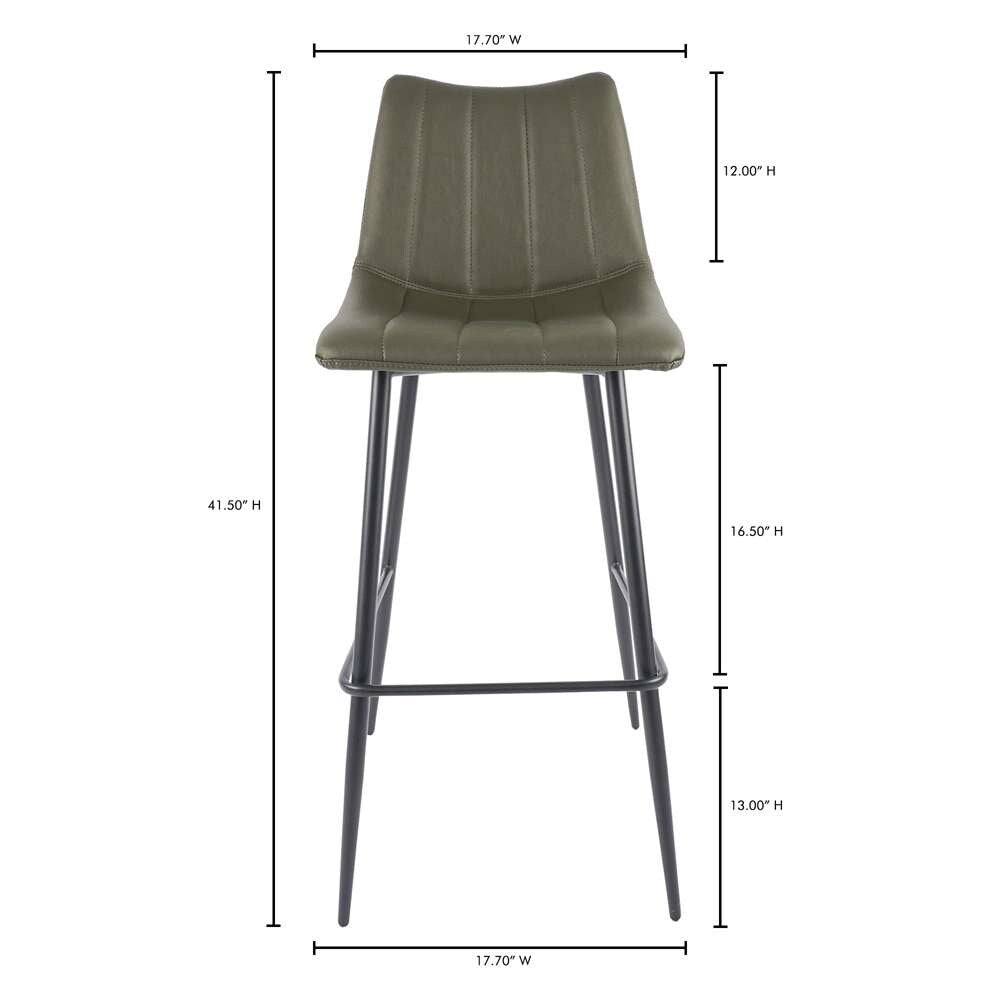 Moes Home - Alibi Barstool Dark Green (Set of 2) - UU-1003-27 veiw 8