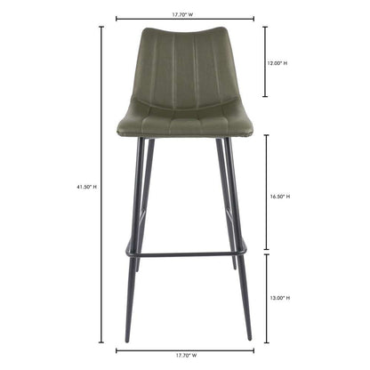 Moes Home - Alibi Barstool Dark Green (Set of 2) - UU-1003-27 veiw 8