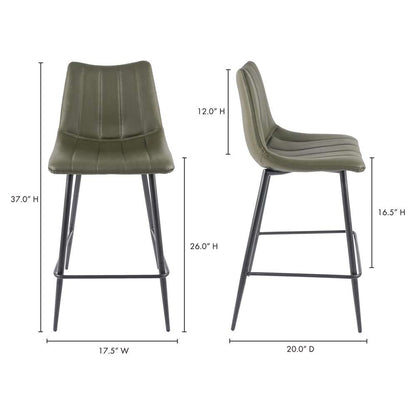 Moes Home - Alibi Counter Stool Dark Green (Set of 2) - UU-1002-27 veiw 9