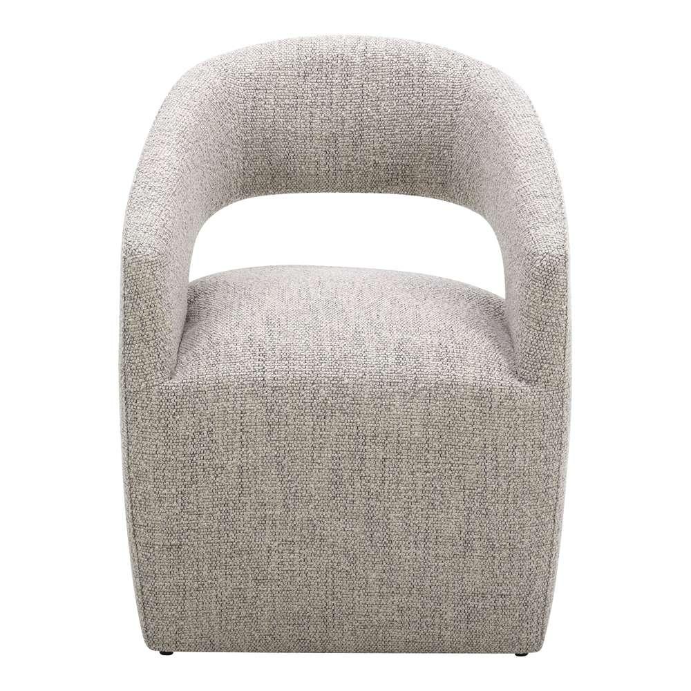 Moes Home - Barrow Rolling Dining Chair Performance Fabric Grey Storm - KQ-1024-39 veiw 1