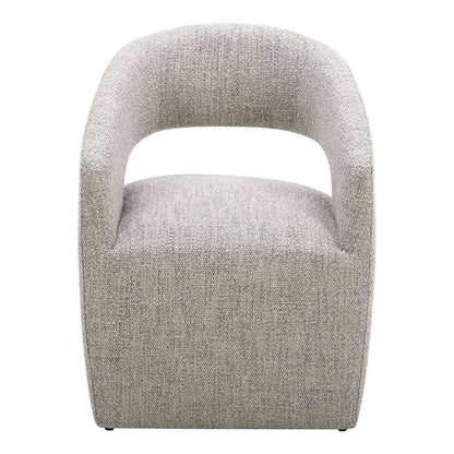 Moes Home - Barrow Rolling Dining Chair Performance Fabric Grey Storm - KQ-1024-39 veiw 1