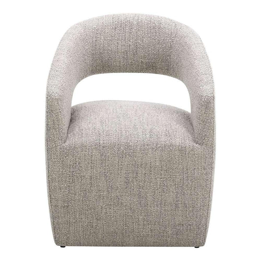 Moes Home - Barrow Rolling Dining Chair Performance Fabric Grey Storm - KQ-1024-39 veiw 1