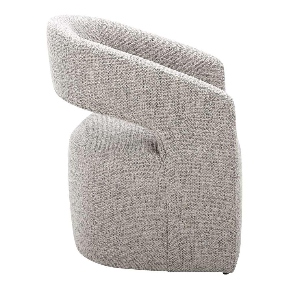 Moes Home - Barrow Rolling Dining Chair Performance Fabric Grey Storm - KQ-1024-39 veiw 3