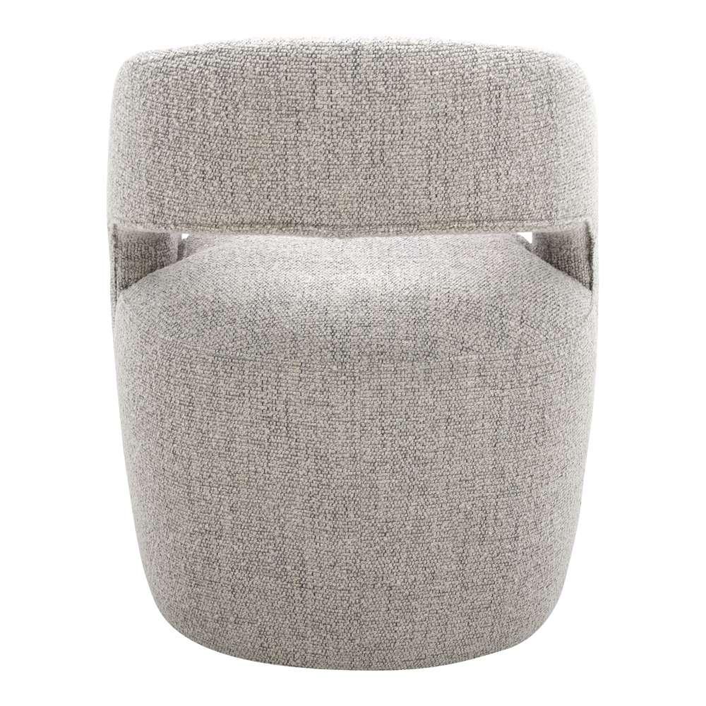 Moes Home - Barrow Rolling Dining Chair Performance Fabric Grey Storm - KQ-1024-39 veiw 4