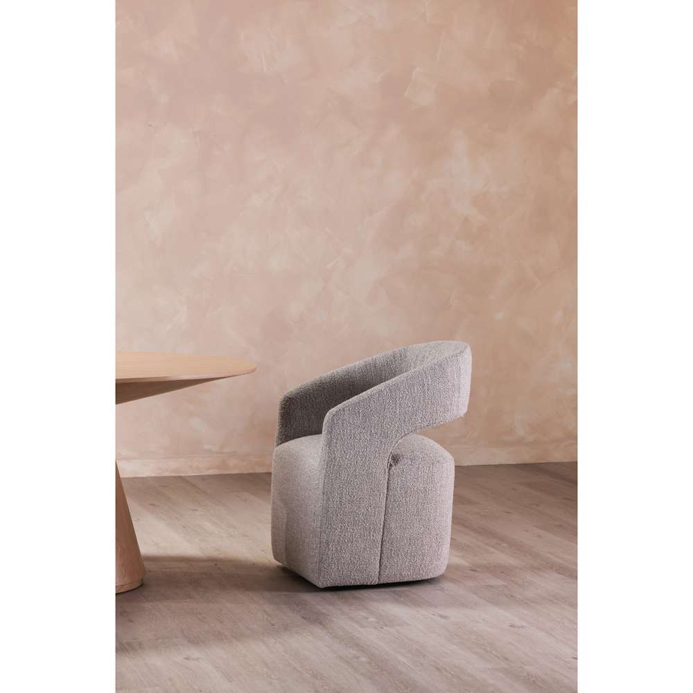 Moes Home - Barrow Rolling Dining Chair Performance Fabric Grey Storm - KQ-1024-39 veiw 11