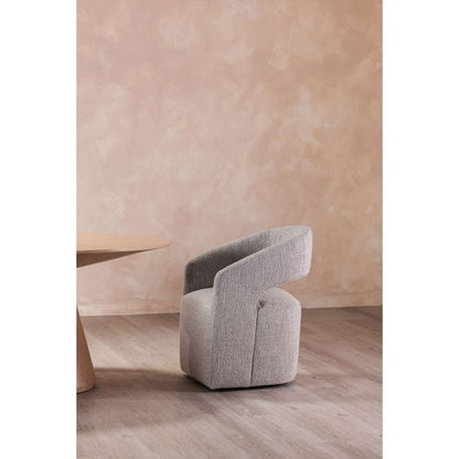 Moes Home - Barrow Rolling Dining Chair Performance Fabric Grey Storm - KQ-1024-39 veiw 11