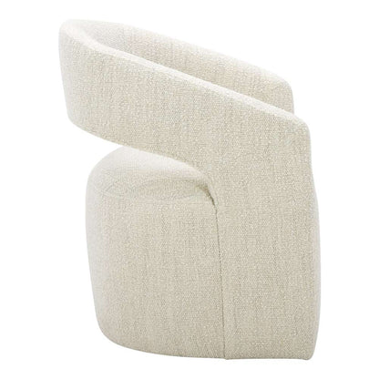 Moes Home - Barrow Rolling Dining Chair Performance Fabric White Mist - KQ-1024-18 veiw 3