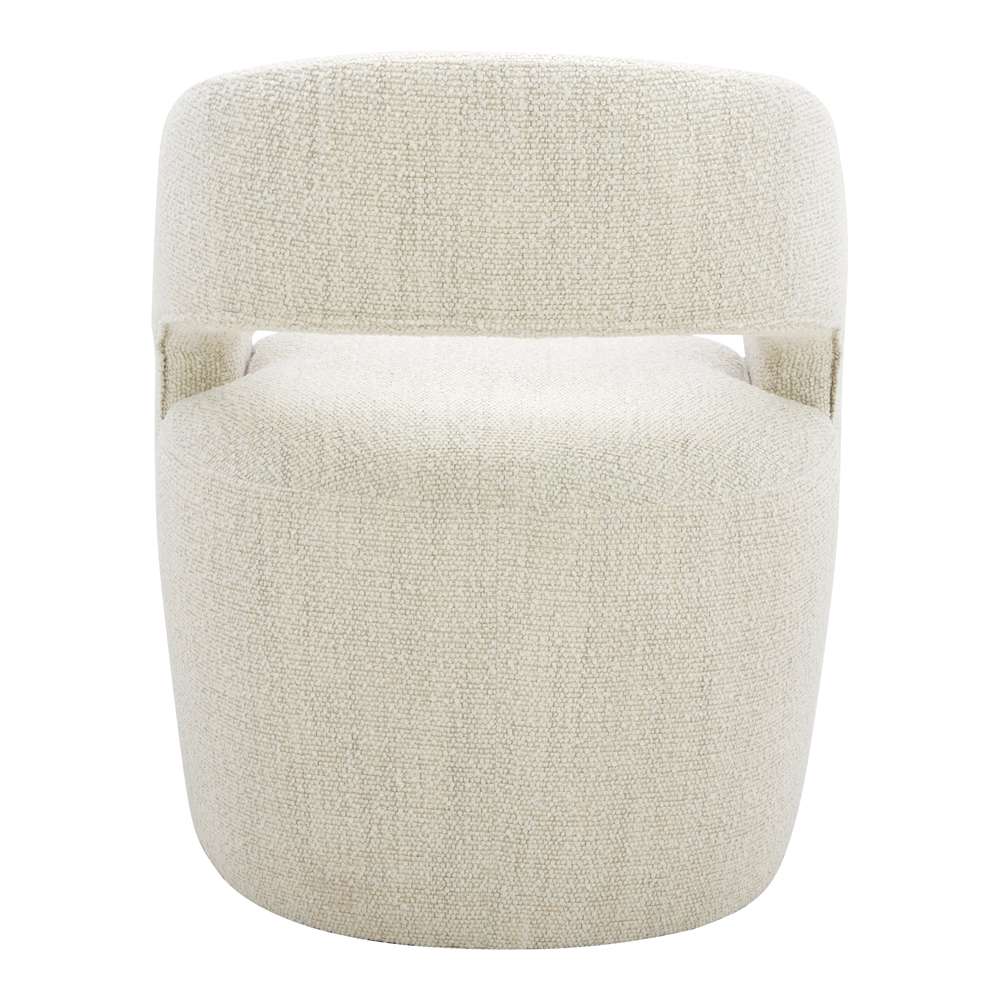 Moes Home - Barrow Rolling Dining Chair Performance Fabric White Mist - KQ-1024-18 veiw 4