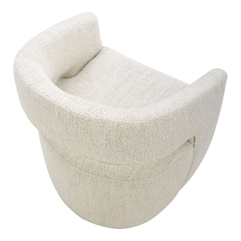 Moes Home - Barrow Rolling Dining Chair Performance Fabric White Mist - KQ-1024-18 veiw 5
