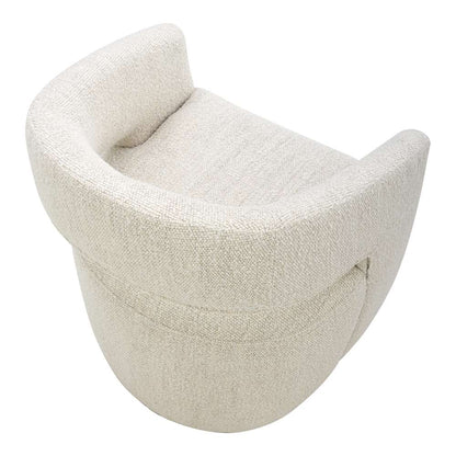 Moes Home - Barrow Rolling Dining Chair Performance Fabric White Mist - KQ-1024-18 veiw 5