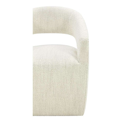 Moes Home - Barrow Rolling Dining Chair Performance Fabric White Mist - KQ-1024-18 veiw 9