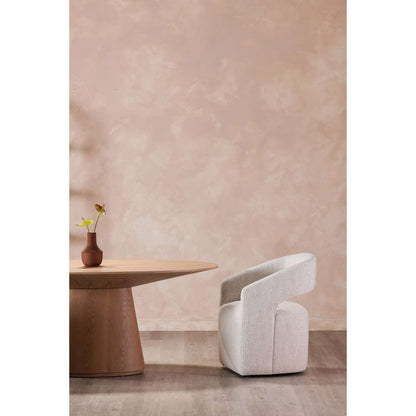 Moes Home - Barrow Rolling Dining Chair Performance Fabric White Mist - KQ-1024-18 veiw 12