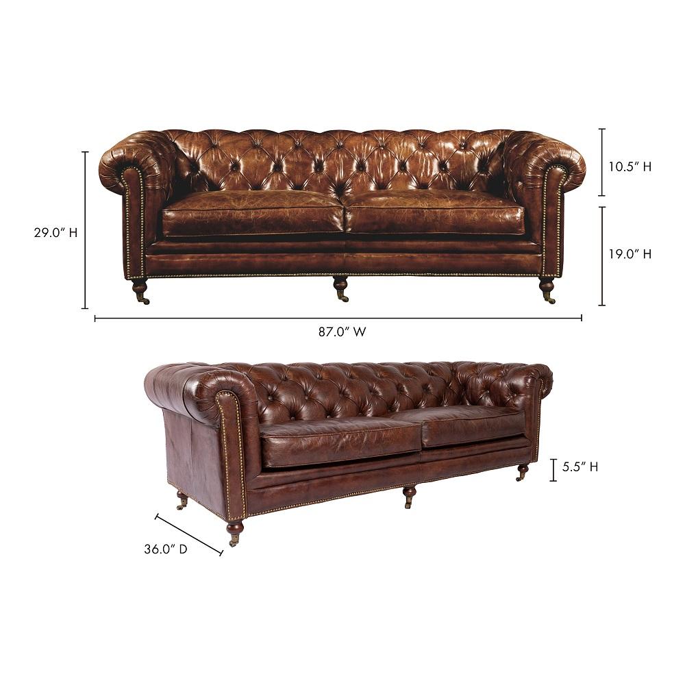 Moes Home - Birmingham Sofa in Brown - PK-1007-20 veiw 7