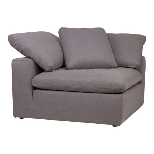 Moes Home - Clay Corner Chair Livesmart Fabric in Light Grey - YJ-1000-29 veiw 1