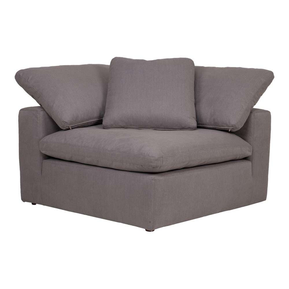 Moes Home - Clay Corner Chair Livesmart Fabric in Light Grey - YJ-1000-29 veiw 2