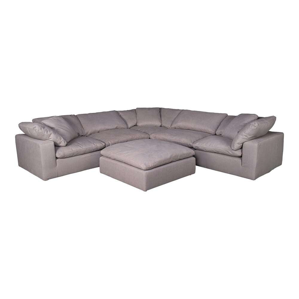 Moes Home - Clay Corner Chair Livesmart Fabric in Light Grey - YJ-1000-29 veiw 10